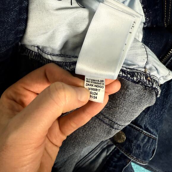 GAP Women’s Y2K Straight Leg Jeans Sz 31/12 Long High Rise 90s Style Dark Indigo - Picture 13 of 16